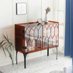 Minimalist Square Acrylic Display Cabinet with Doors