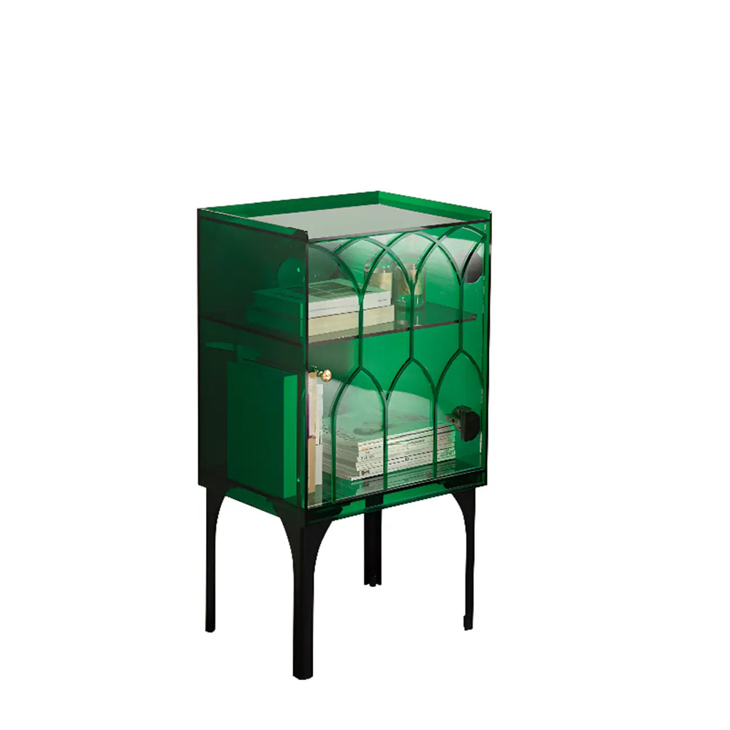 Minimalist Square Acrylic Display Cabinet with Doors