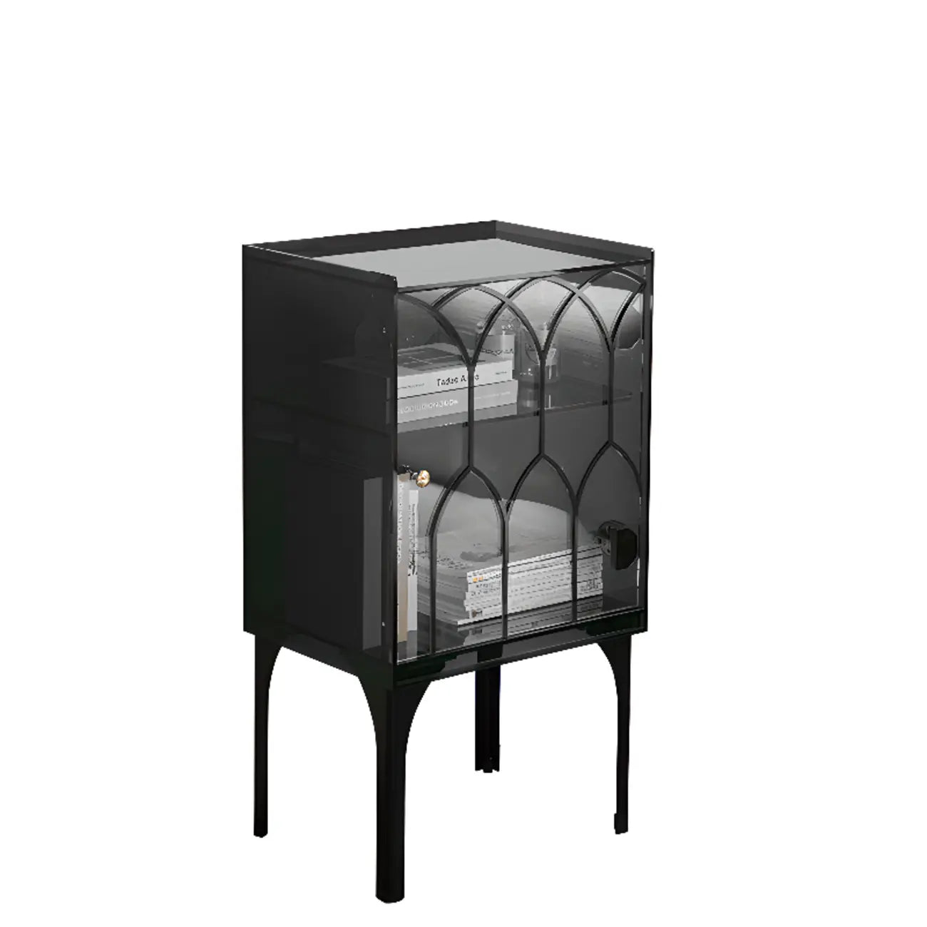 Minimalist Square Acrylic Display Cabinet with Doors