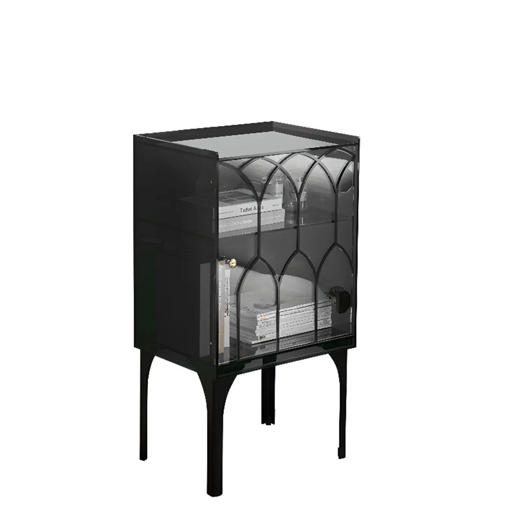 Minimalist Square Acrylic Display Cabinet with Doors