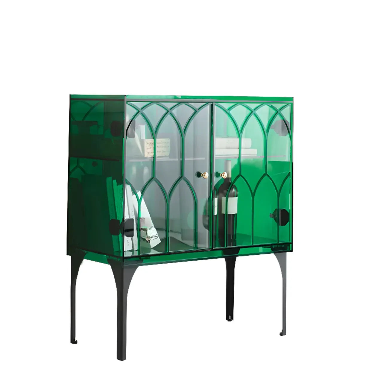 Minimalist Square Acrylic Display Cabinet with Doors