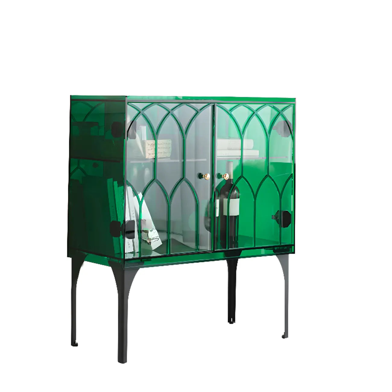 Minimalist Square Acrylic Display Cabinet with Doors