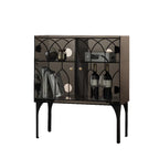 Minimalist Square Acrylic Display Cabinet with Doors