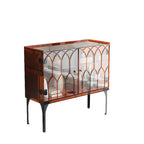 Minimalist Square Acrylic Display Cabinet with Doors