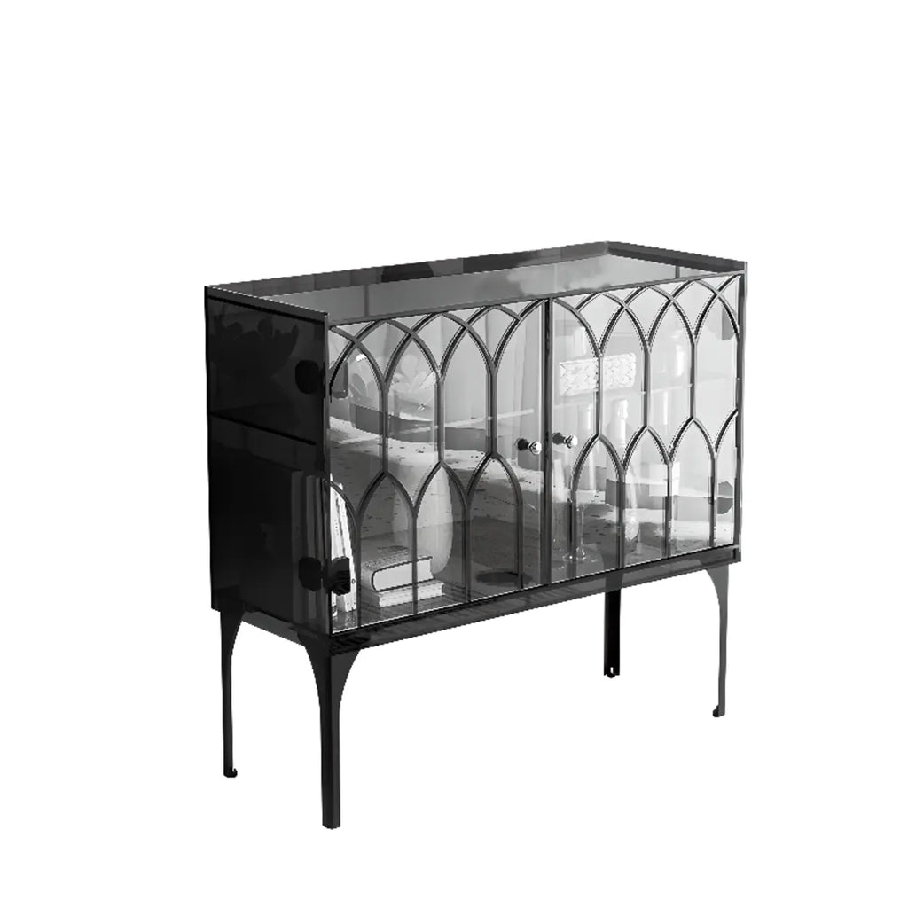 Minimalist Square Acrylic Display Cabinet with Doors