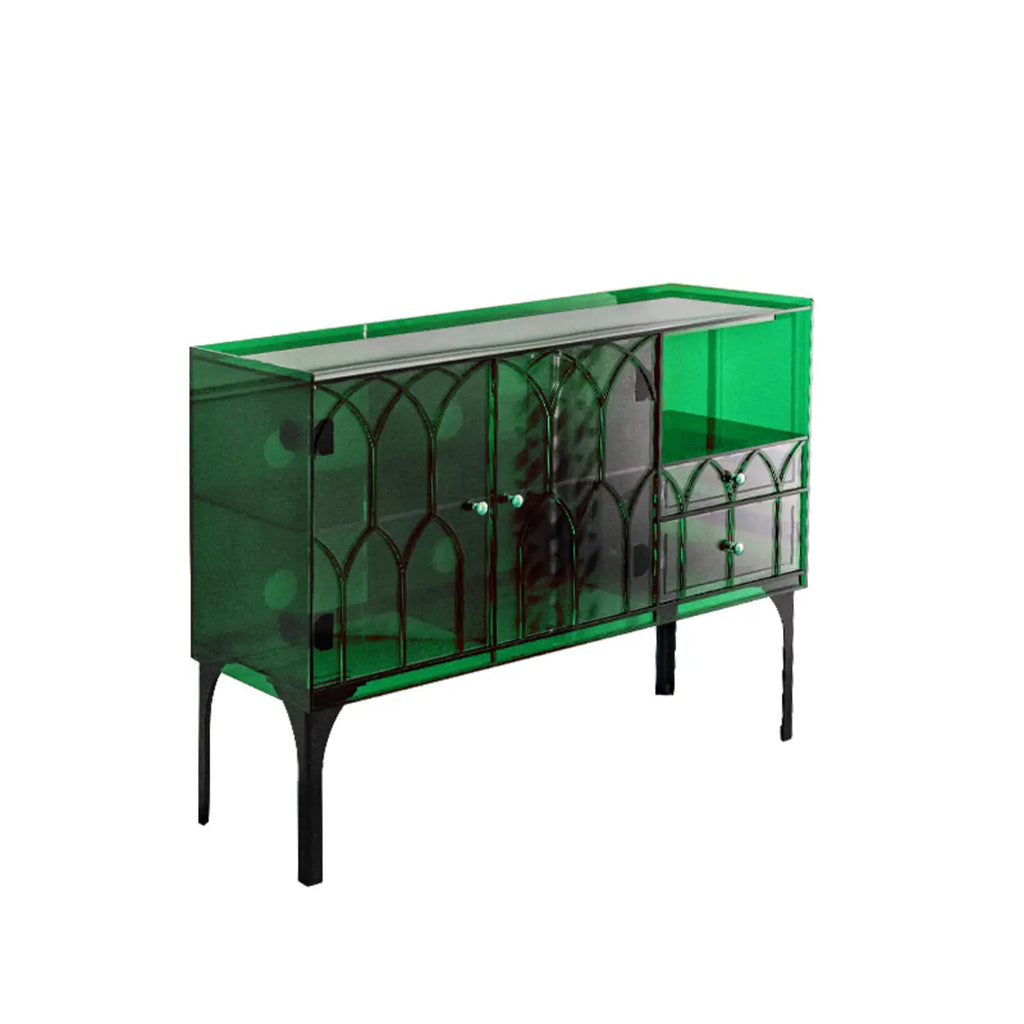 Minimalist Square Acrylic Display Cabinet with Doors