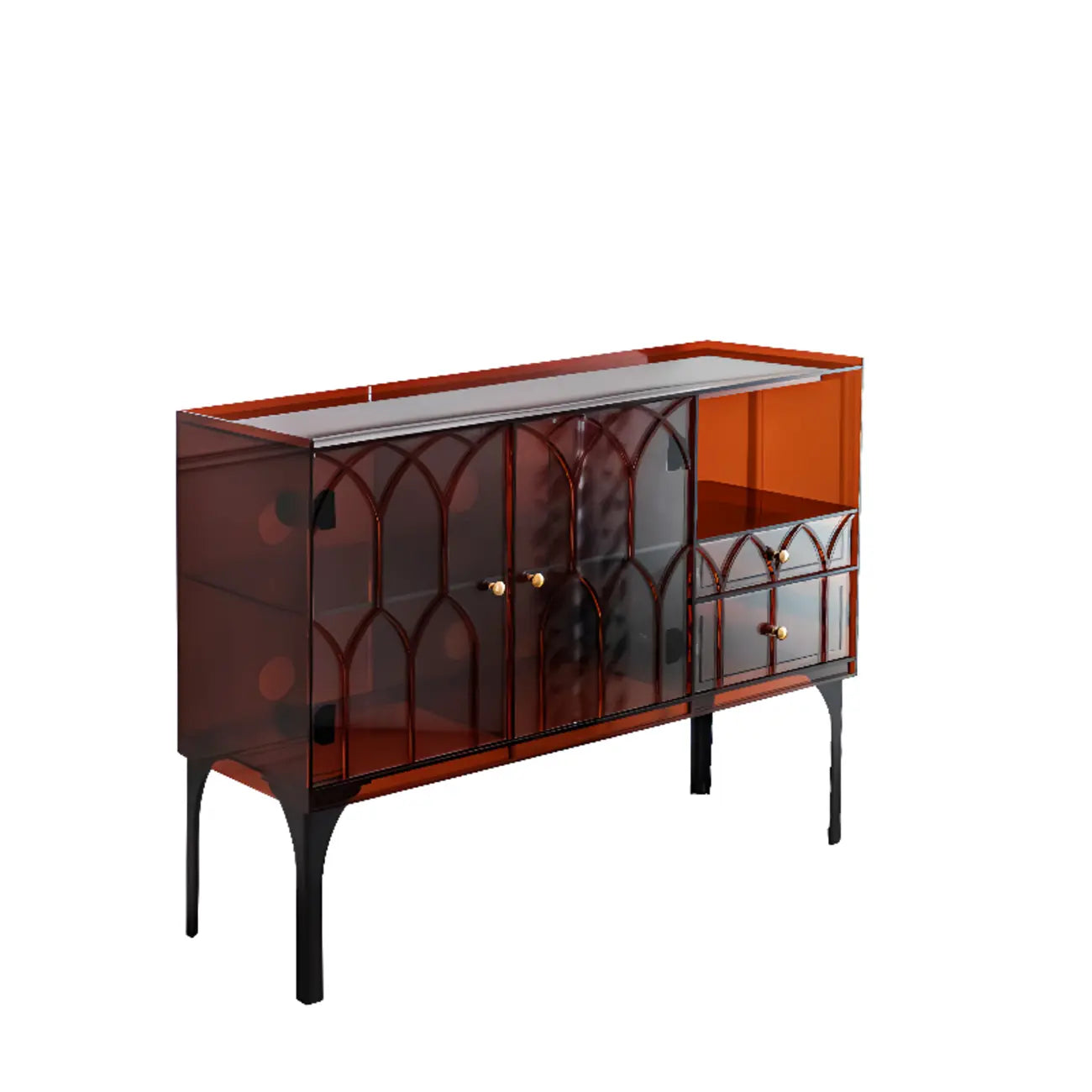 Minimalist Square Acrylic Display Cabinet with Doors