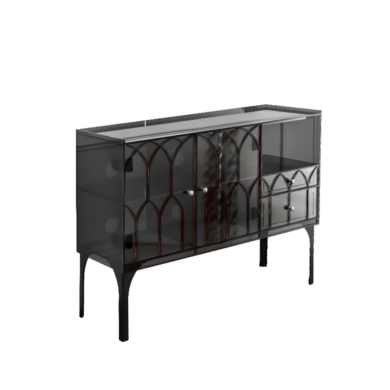 Minimalist Square Acrylic Display Cabinet with Doors