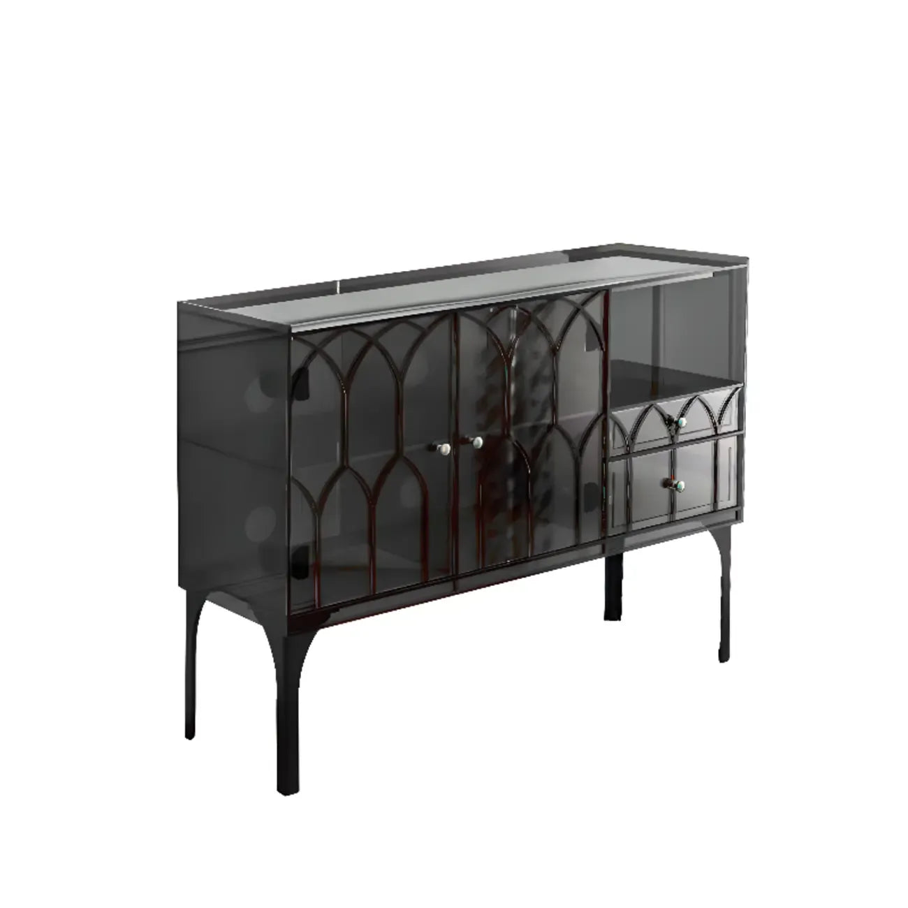 Minimalist Square Acrylic Display Cabinet with Doors