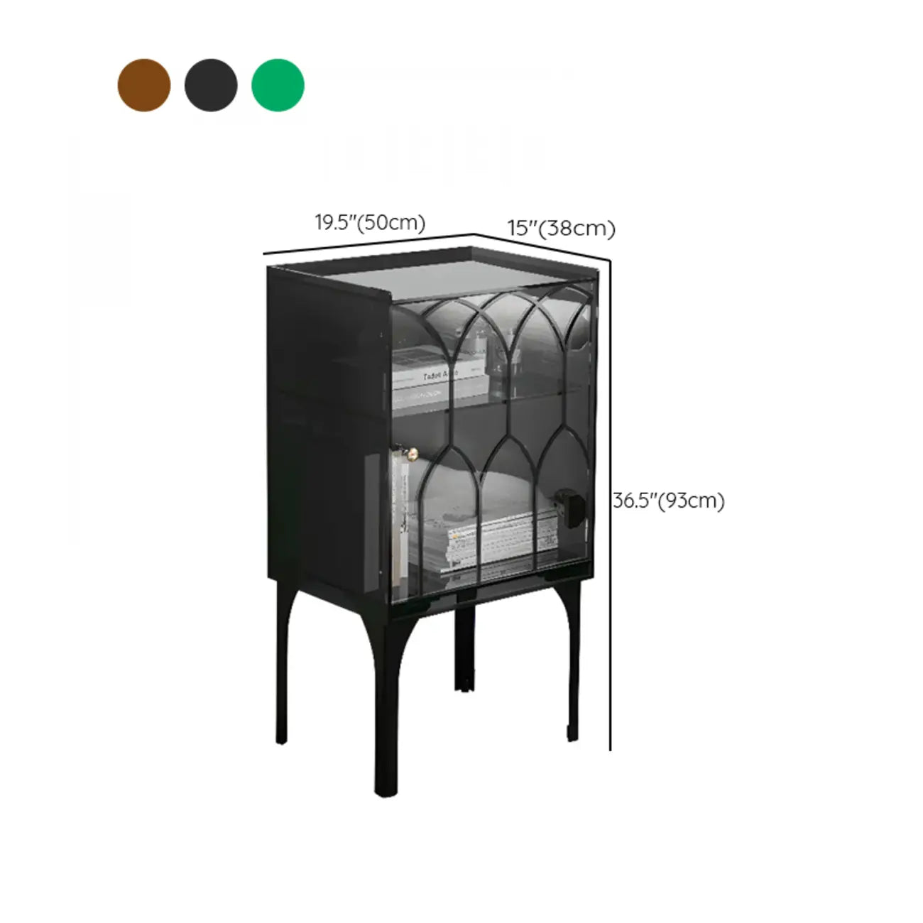 Minimalist Square Acrylic Display Cabinet with Doors