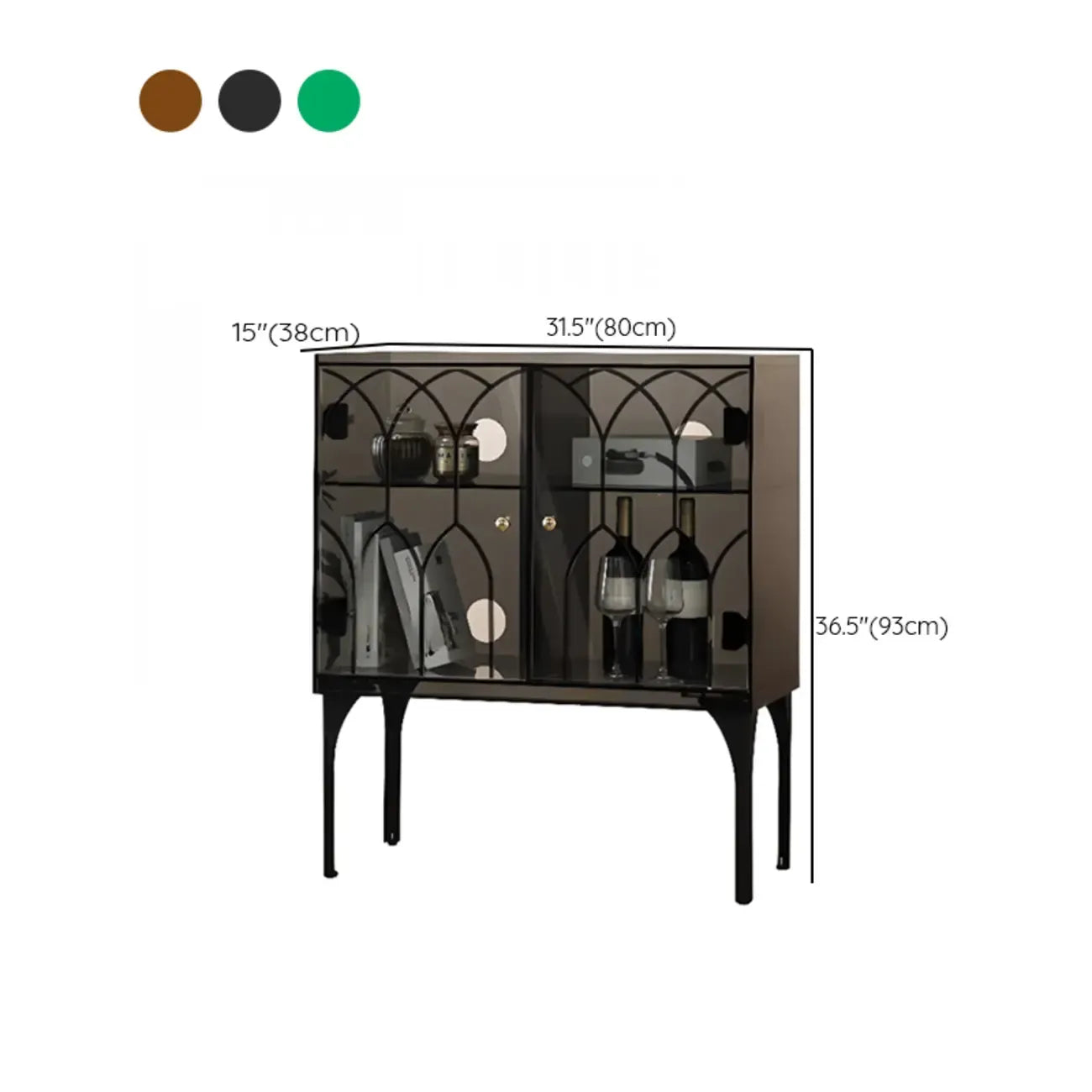Minimalist Square Acrylic Display Cabinet with Doors