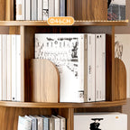 Unique Rotating Closed Back Wooden Storage Bookcase