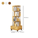 Unique Rotating Closed Back Wooden Storage Bookcase