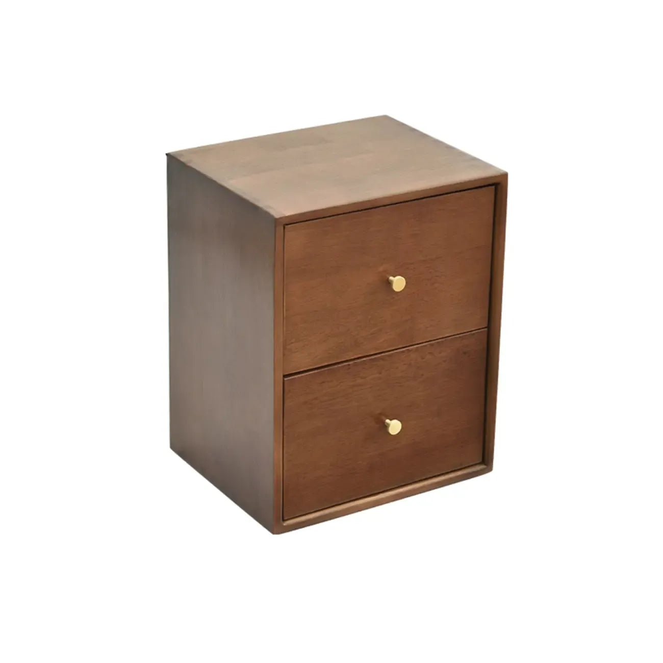 Narrow Modern Wood Brown Vertical Bookcase with Drawers