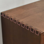 Narrow Modern Wood Brown Vertical Bookcase with Drawers