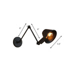 Adjustable Industrial Black  Swing Arm LED Wall Sconce