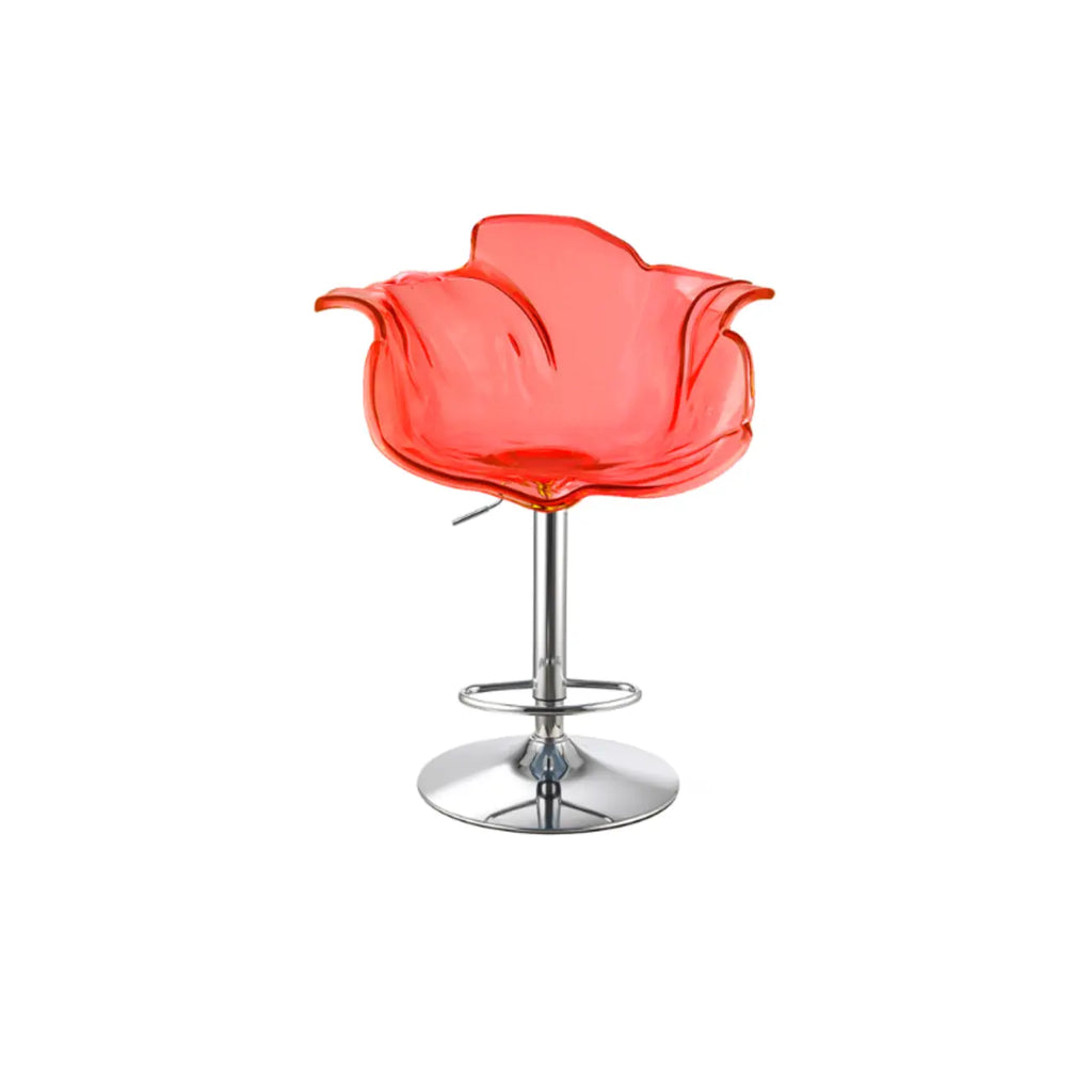 Clear Acrylic Swivel Adjustable Height Bar Stools with Backs