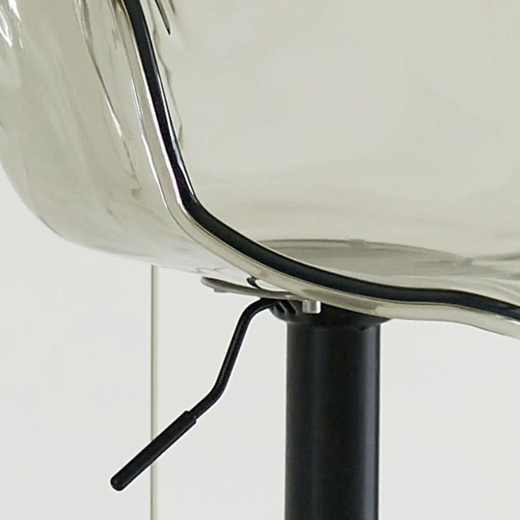 Clear Acrylic Swivel Adjustable Height Bar Stools with Backs