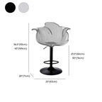 Clear Acrylic Swivel Adjustable Height Bar Stools with Backs