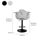 Clear Acrylic Swivel Adjustable Height Bar Stools with Backs