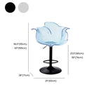 Clear Acrylic Swivel Adjustable Height Bar Stools with Backs