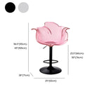 Clear Acrylic Swivel Adjustable Height Bar Stools with Backs