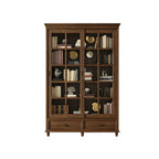 Large Wooden White Storage Sliding Door Display Cabinet