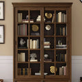 Large Wooden White Storage Sliding Door Display Cabinet