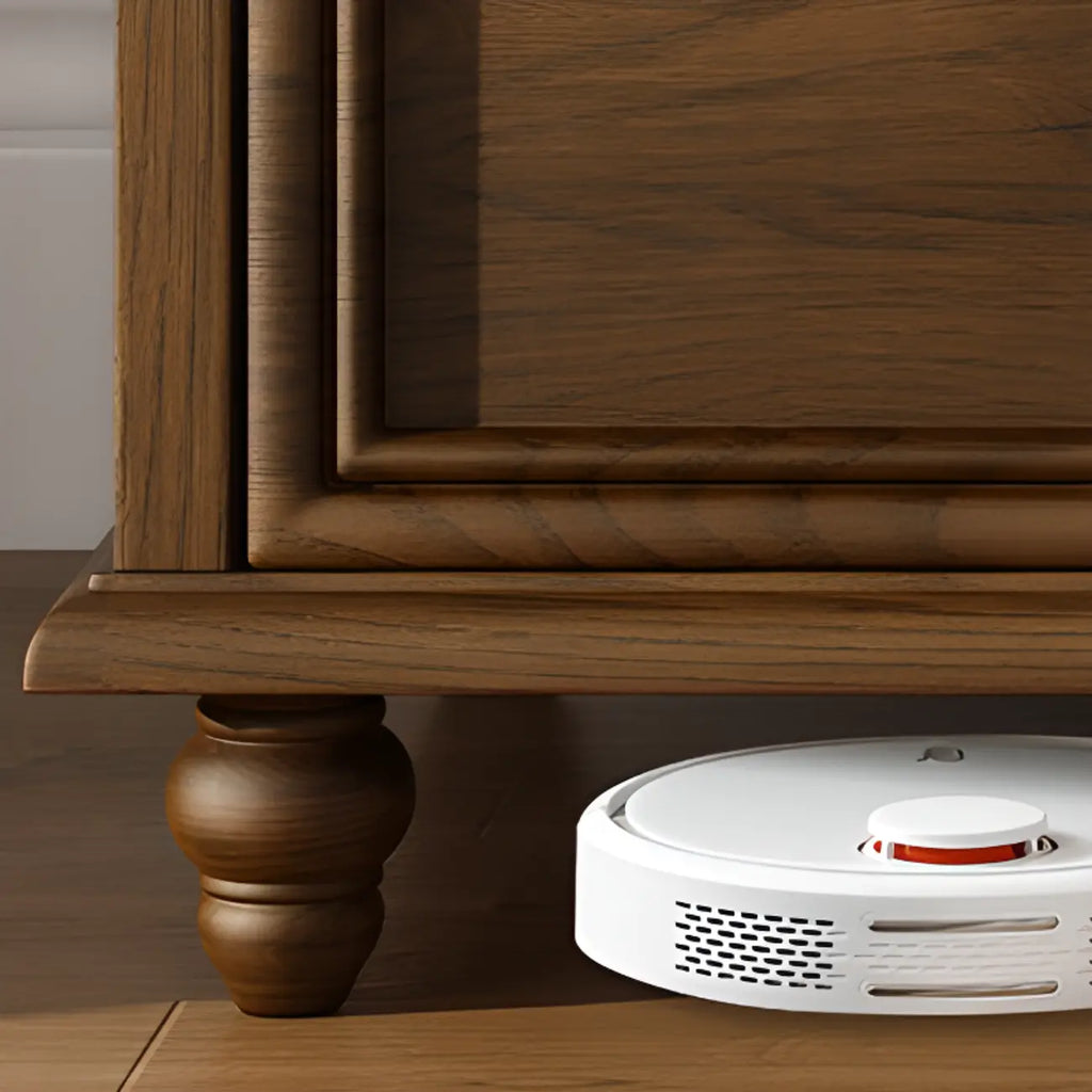 Large Wooden White Storage Sliding Door Display Cabinet