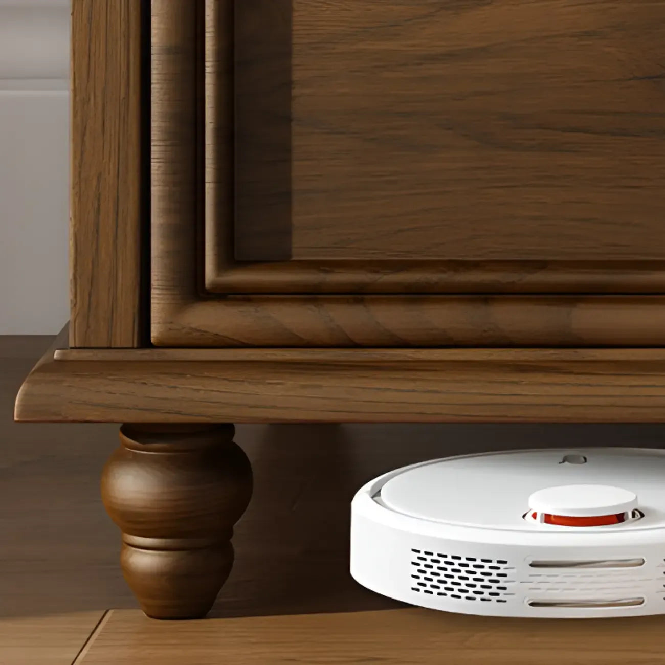 Large Wooden White Storage Sliding Door Display Cabinet