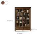 Large Wooden White Storage Sliding Door Display Cabinet
