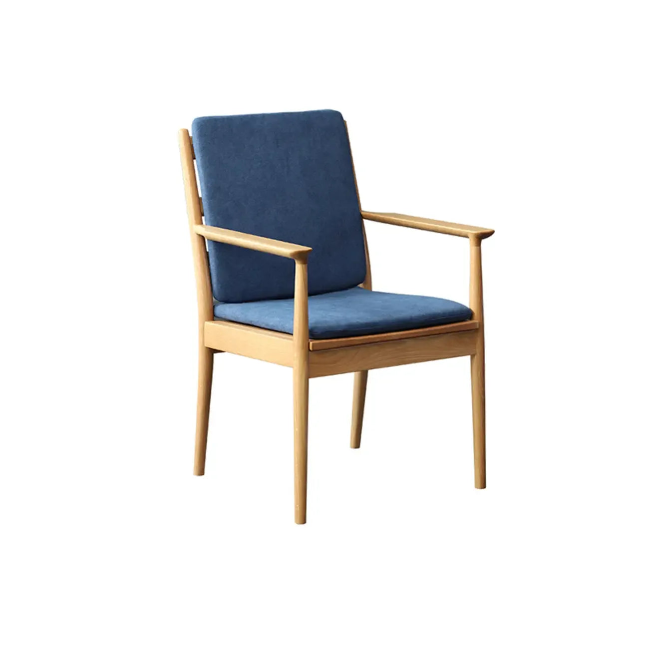 Scandinavian Upholstered Arm Wooden Dining Chair