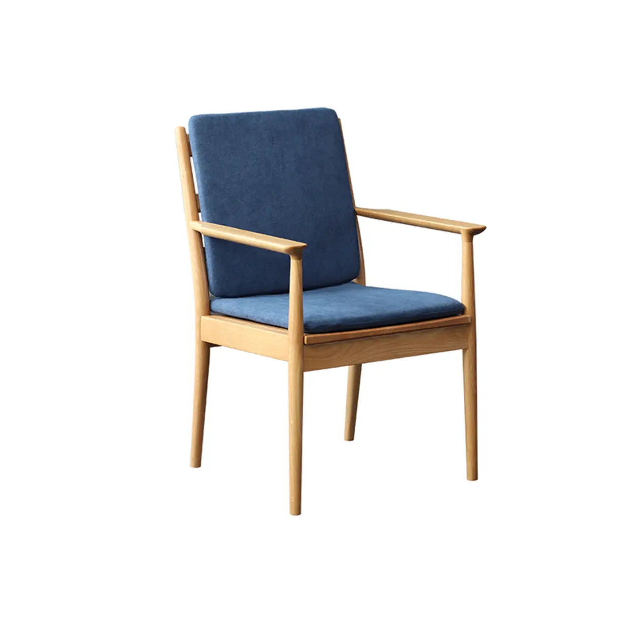 Scandinavian Upholstered Arm Wooden Dining Chair