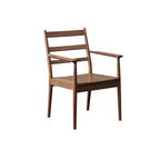 Scandinavian Upholstered Arm Wooden Dining Chair