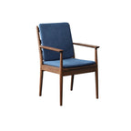 Scandinavian Upholstered Arm Wooden Dining Chair