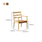Scandinavian Upholstered Arm Wooden Dining Chair