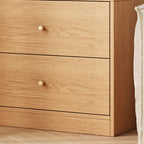 Modern Sepia Timber Corner Bookcase with 2 Drawers