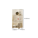 Modern Clear Lucite Vertical Etagere Rolling Bookshelf