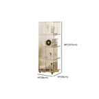 Modern Clear Lucite Vertical Etagere Rolling Bookshelf