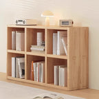 Natural Finish Wooden Storage Simple Narrow Bookcase