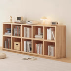Natural Finish Wooden Storage Simple Narrow Bookcase