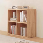 Natural Finish Wooden Storage Simple Narrow Bookcase