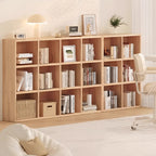 Natural Finish Wooden Storage Simple Narrow Bookcase