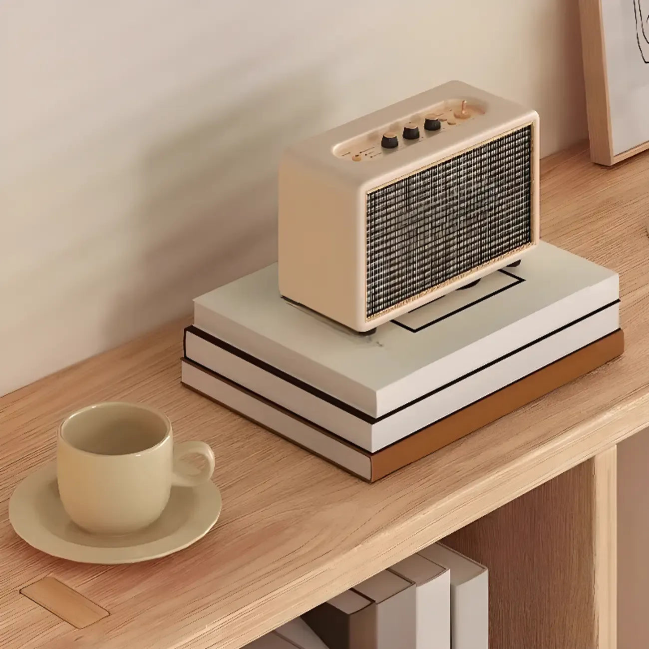 Natural Finish Wooden Storage Simple Narrow Bookcase