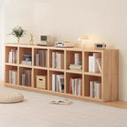 Natural Finish Wooden Storage Simple Narrow Bookcase