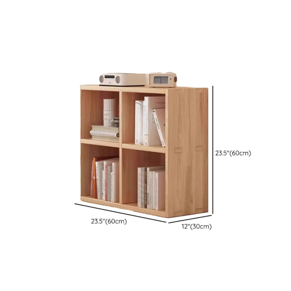Natural Finish Wooden Storage Simple Narrow Bookcase