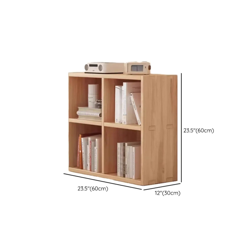 Natural Finish Wooden Storage Simple Narrow Bookcase