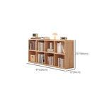Natural Finish Wooden Storage Simple Narrow Bookcase