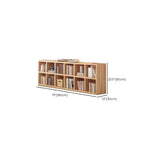 Natural Finish Wooden Storage Simple Narrow Bookcase