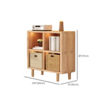 Natural Finish Wooden Storage Simple Narrow Bookcase